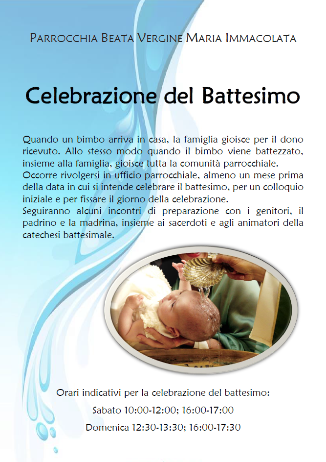 Celebrazione del Battesimo